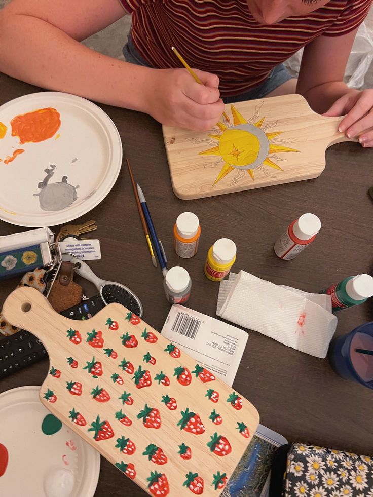 Peinture sur planche à découper 🎨