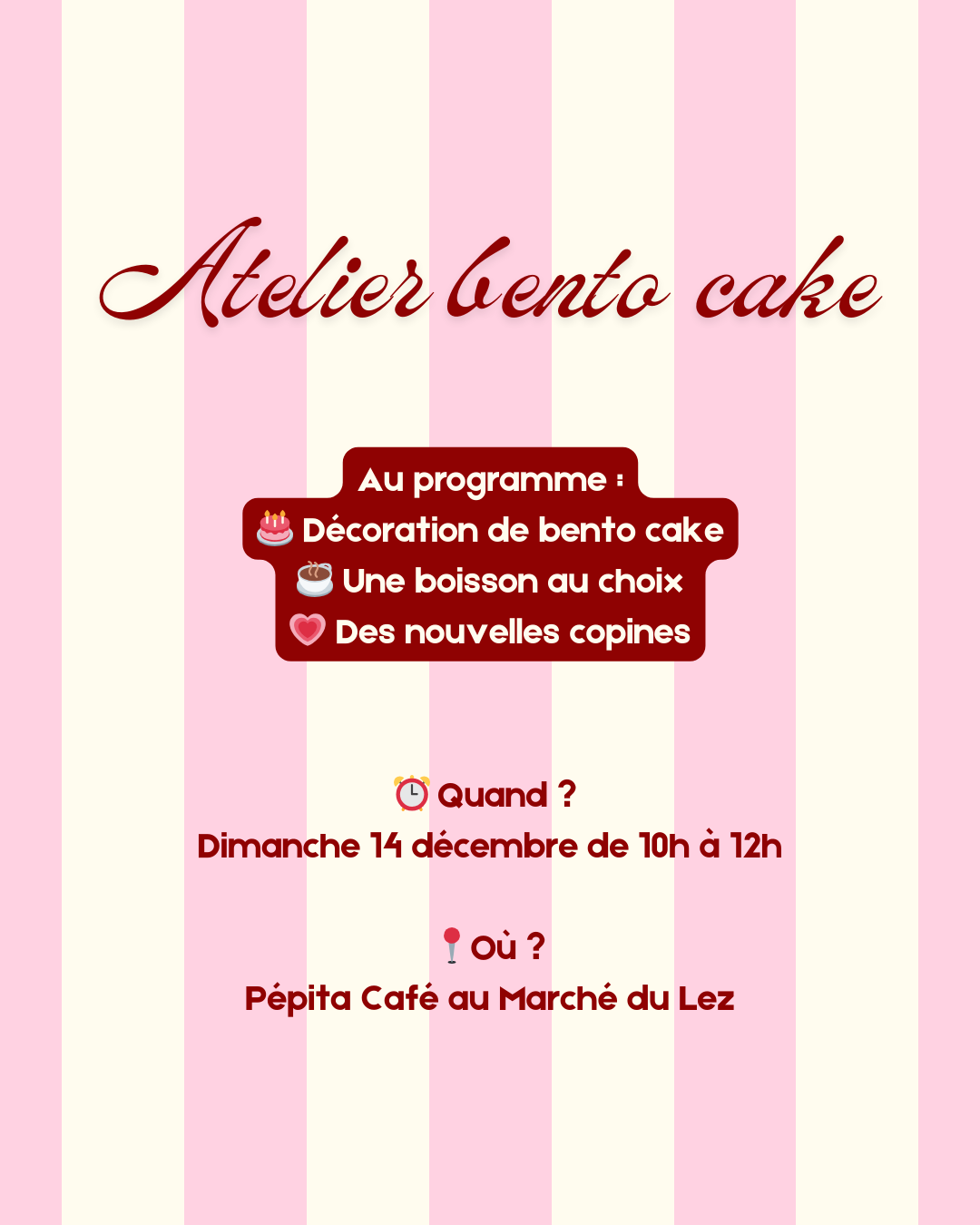 Atelier bento cake 🎂