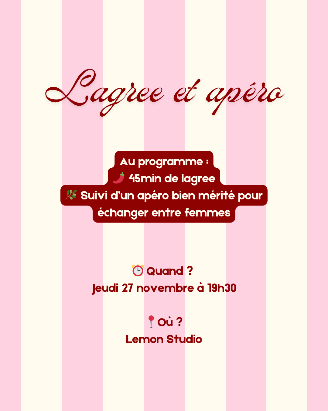 Lagree & apéro 🌶️